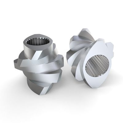 อุปกรณ์สกรู TDK อุปกรณ์สกรู Twin Extruder ชิ้นสกรูสําหรับการแปรรูปอาหาร